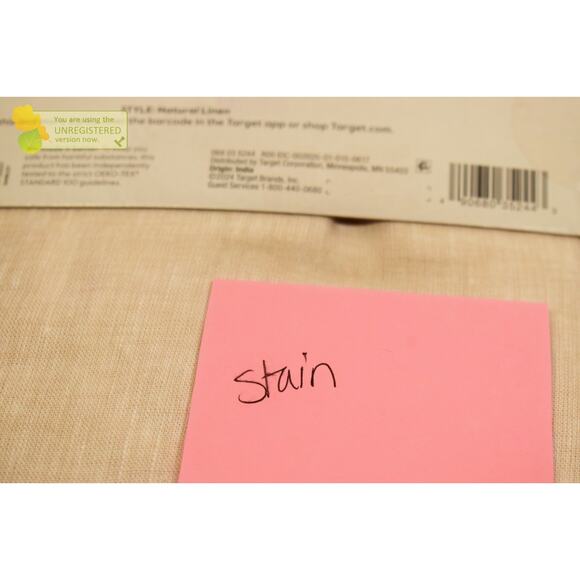 Threshold 54x84" Linen Rod Pocket Window Curtain Panel Cream (Marks)* - Picture 4 of 6